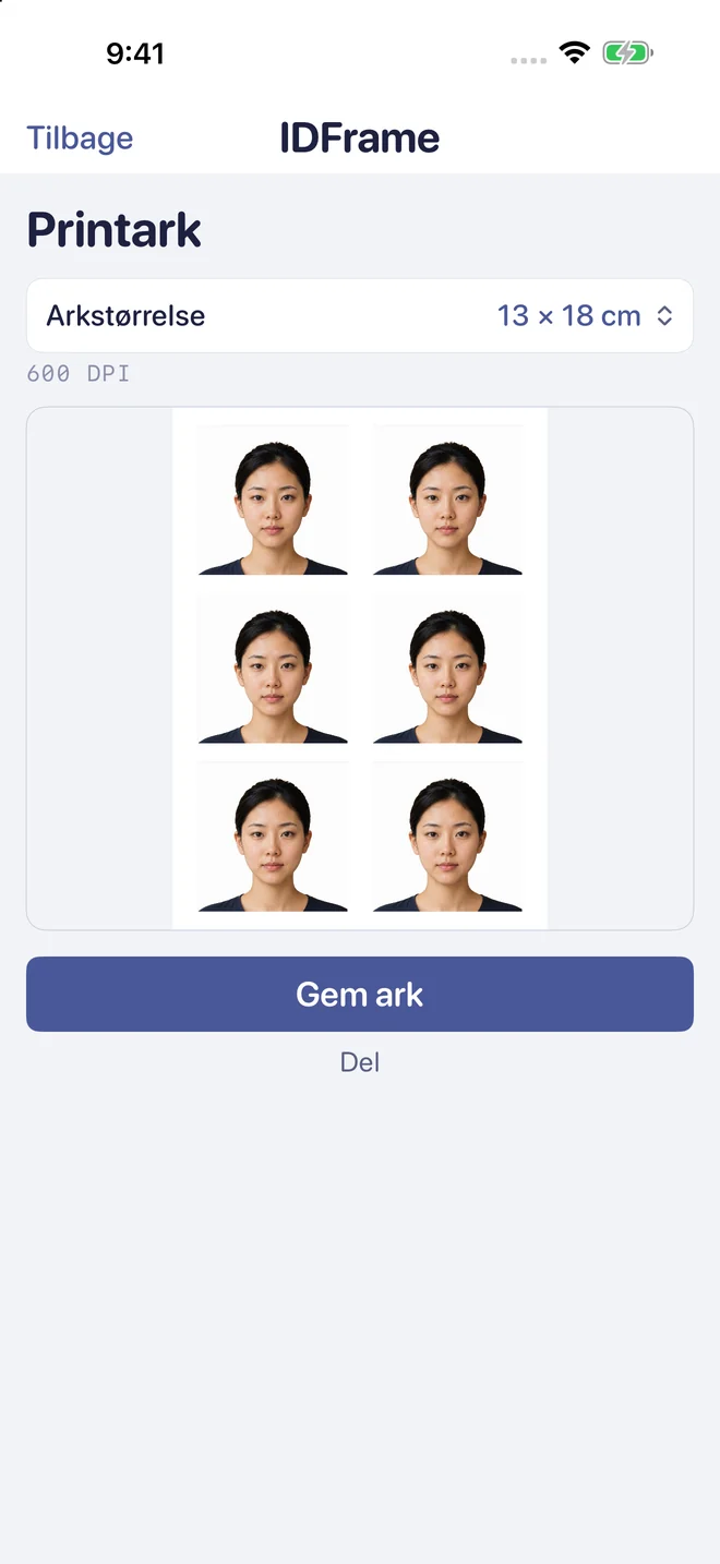 Printark med seks ID-fotos.