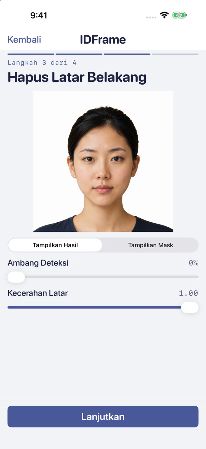 Langkah 3: pemrosesan latar belakang di perangkat.