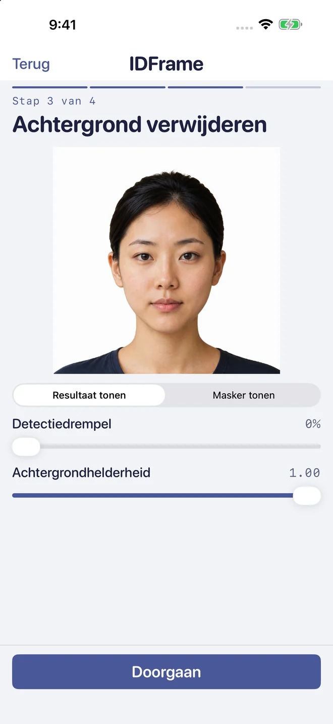 Stap 3: achtergrondverwerking op het apparaat.