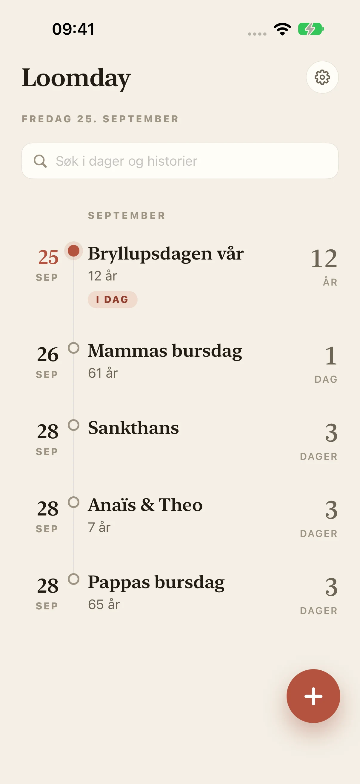 Bursdagskalender Med Påminnelse — Loomday