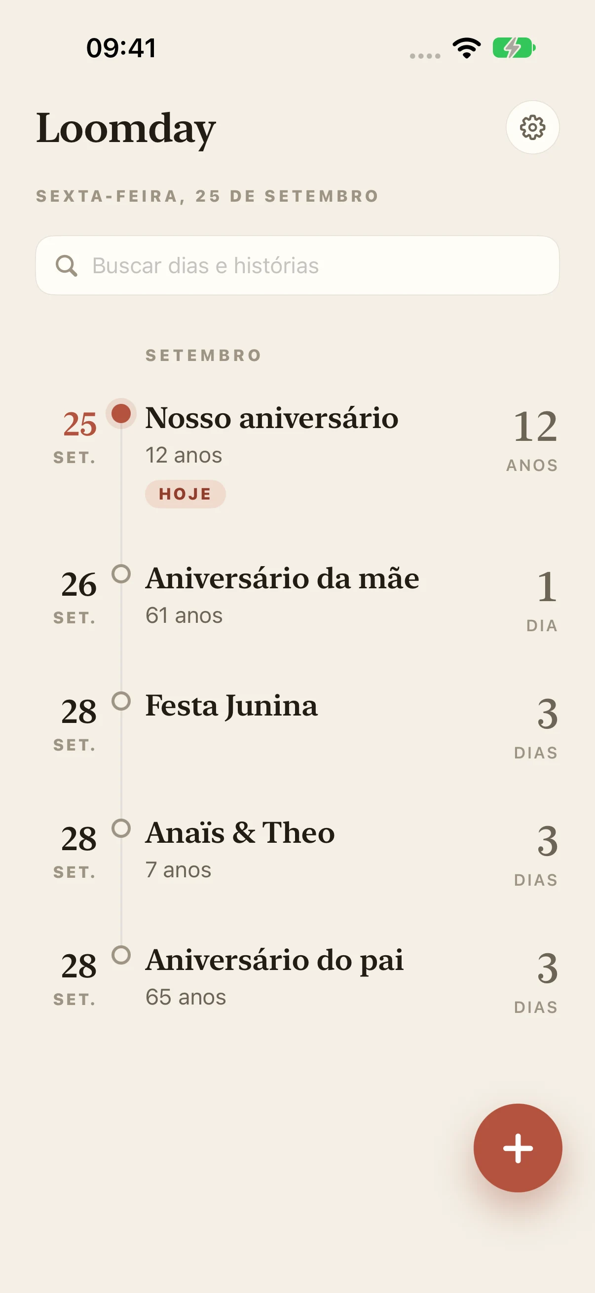 Lembrete Aniversário E Calendário — Loomday