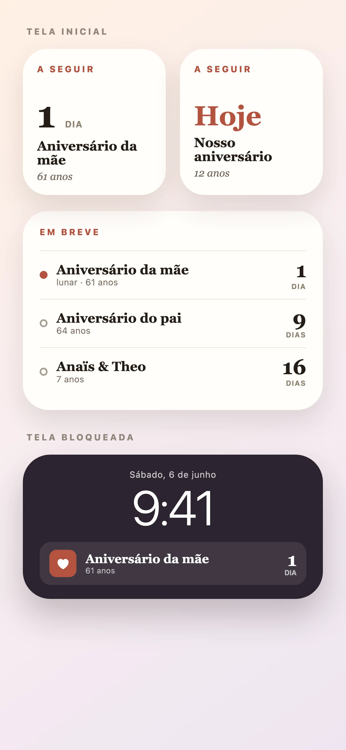 Widget De Contagem Regressiva Aniversário — Loomday
