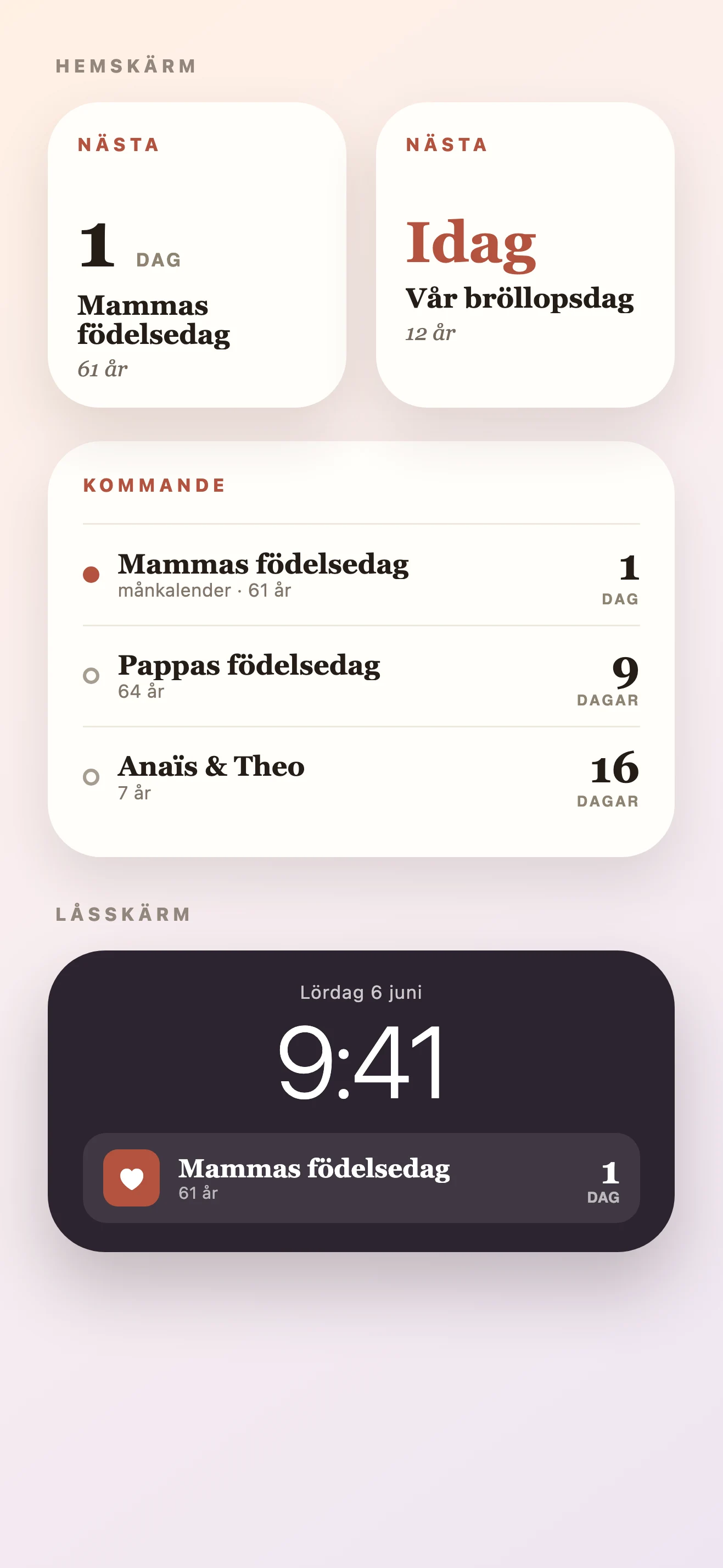 Widget För Födelsedag Nedräkning — Loomday