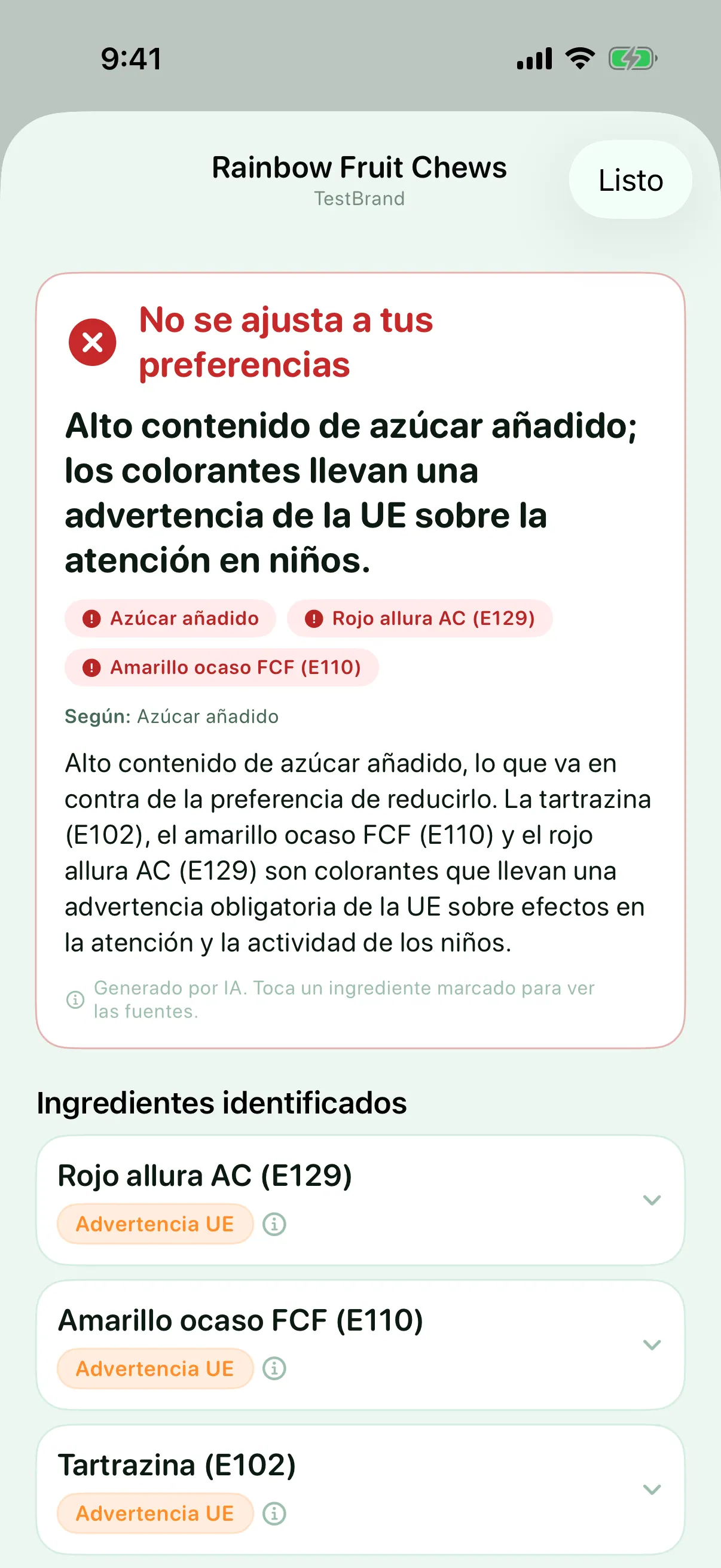 Un veredicto para ti — Myredient