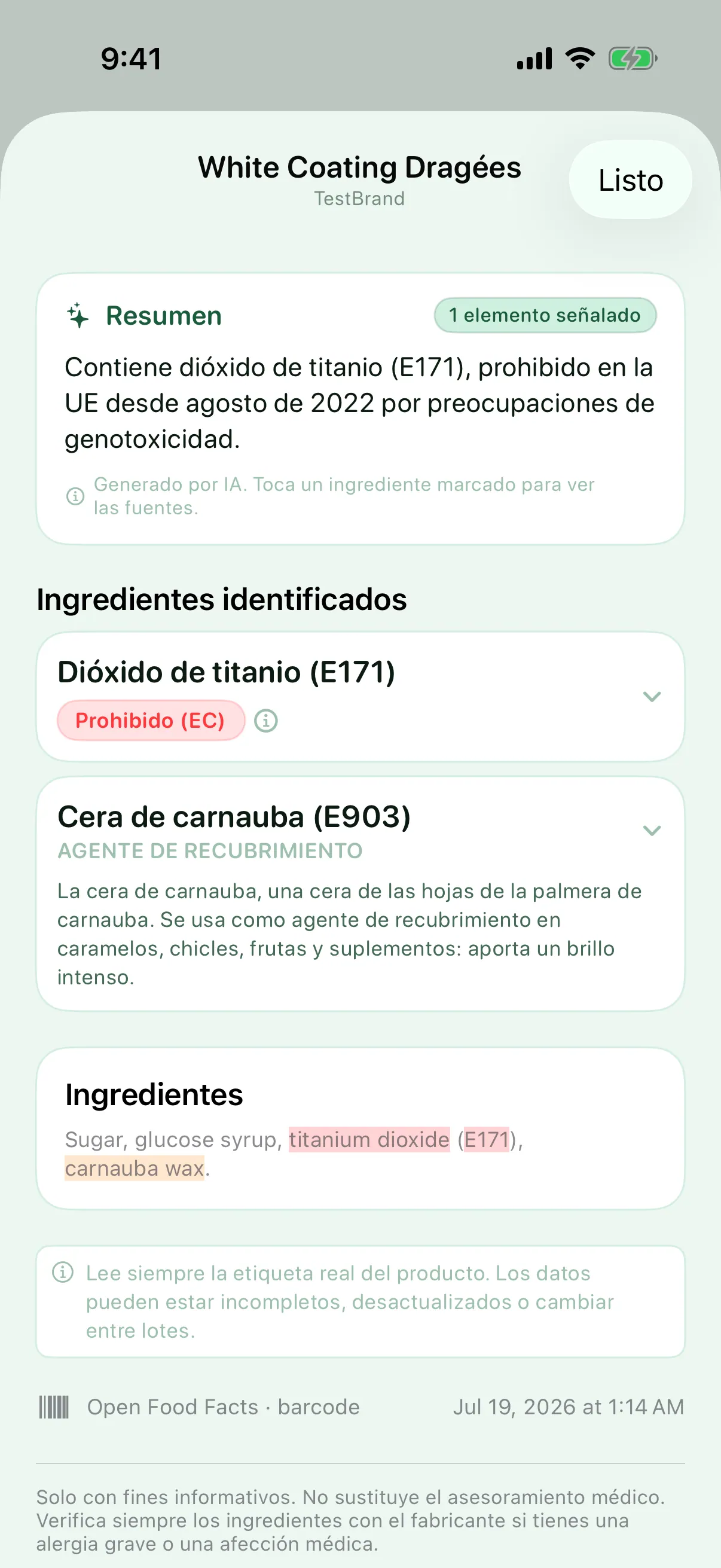 Revisado por regiones — Myredient